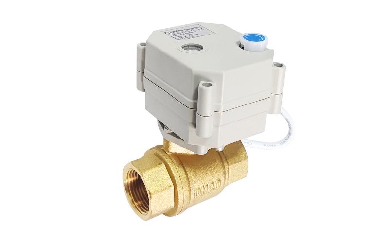 3Nm 2 Way Brass Electric Ball Valve with Manual Override Full bore CE certified Metal Gears