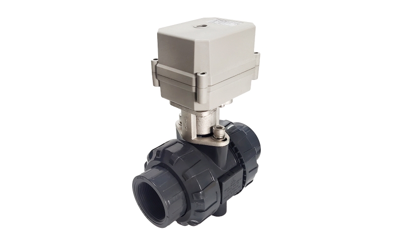 10Nm 2 Way UPVC Motorized Ball Valve True Union end with NPT,BSP or Glue End connection