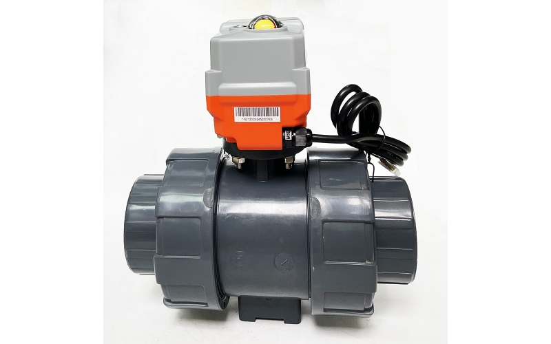 20Nm 2 Way U-PVC Electric Ball Valve, high speed and power off return optional