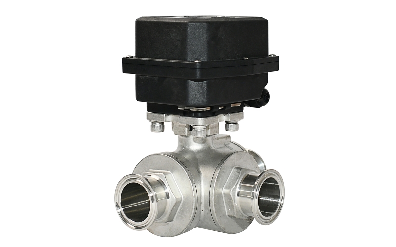 50Nm Tri-Clamp Sanitary Electric ball valve 304 Stainless Steel Quick Installed Motorized Ball Valve Tri-Clamp Ball Valve